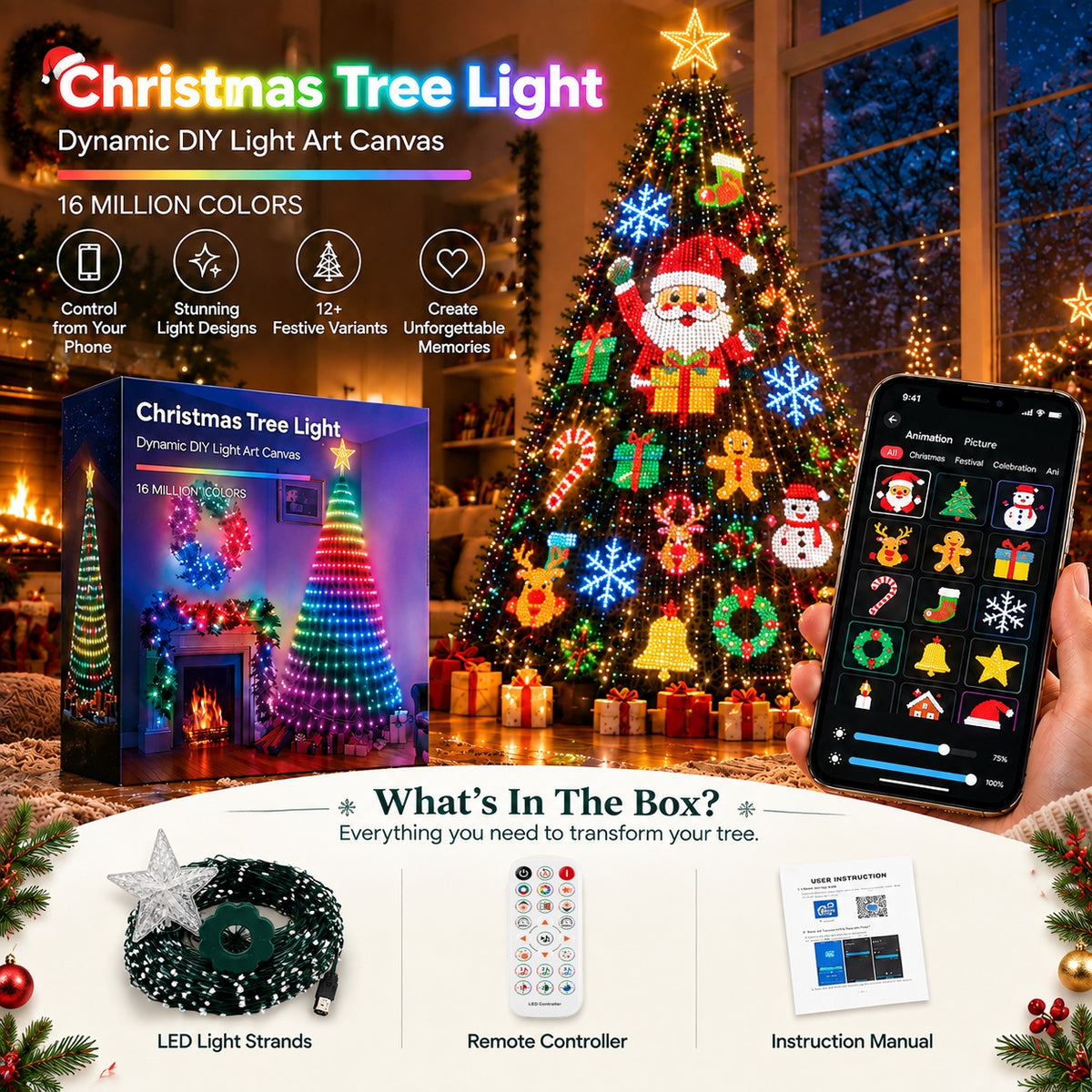 MIMIRGB® - Smart Animated Christmas Tree Lights