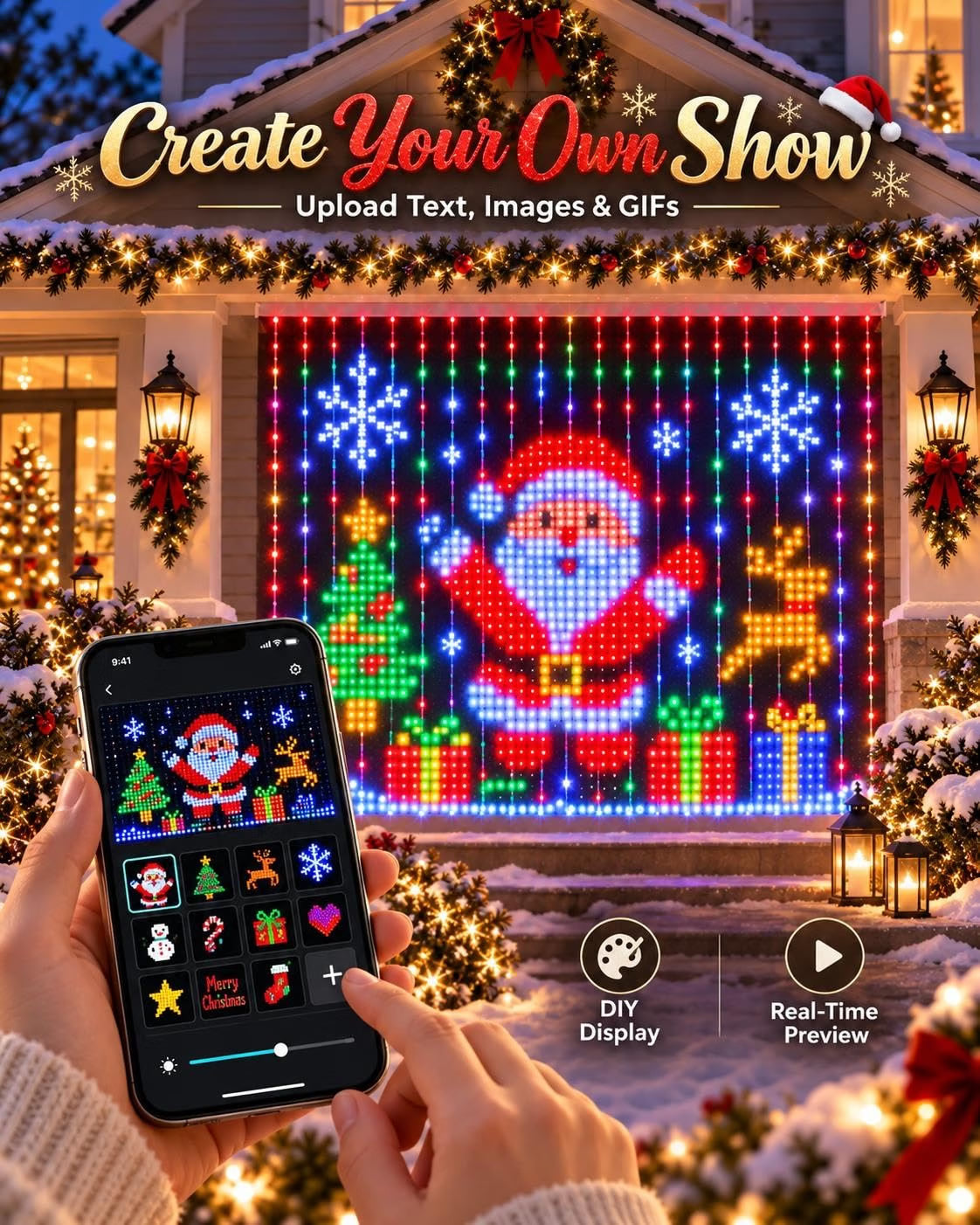 MIMIRGB® Curtain lights with APP Control, Music Sync, DIY Window Hanging Decor