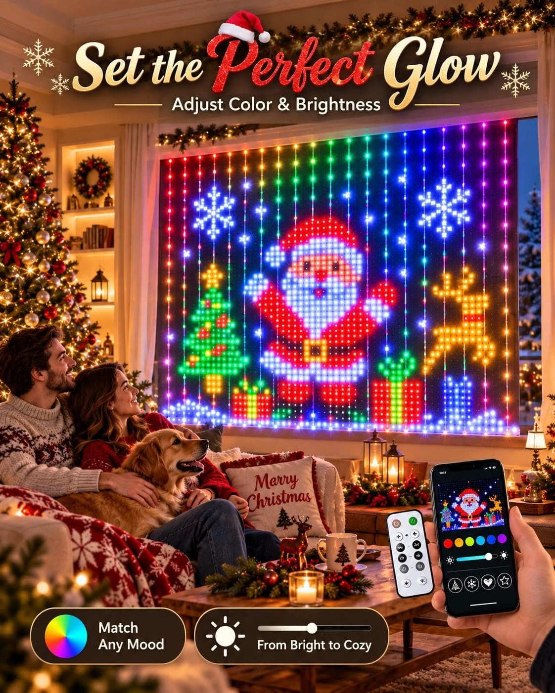 MIMIRGB® Curtain lights with APP Control, Music Sync, DIY Window Hanging Decor